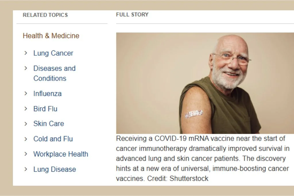 Pacienții cu cancer care au primit vaccinul COVID au trăit mult mai mult